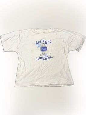 Vintage Schmidt Light Beer “Let’s Get Schmidt Faced” Graphic T-Shirt